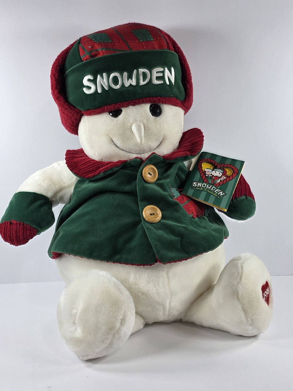 Vintage Snowden Plush Teddy Bear Snow Man 20" Christmas Raggedy Ann & Andy